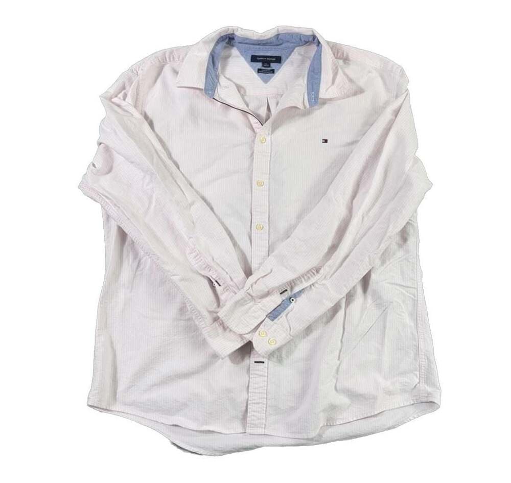 Tommy Hilfiger Custom Fit Striped Button Down Shirt XXL